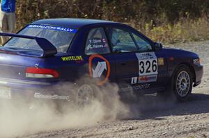 Chad Haines / Paul Oliver in their Subaru Impreza 2.5RS on SS1 (Green Acres I)