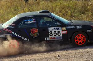 Anthony Israelson / Jesse Lang in their Subaru Impreza on SS1 (Green Acres I)