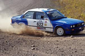 Scott Sanford / Joel Sanford in their BMW 325i on SS1 (Green Acres I)