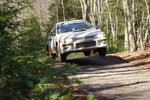 Henry Krolikowski / Cindy Krolikowski in their Subaru Impreza on SS3 (Herman I)