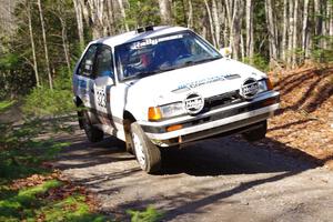 Erik Zenz / Dave Parps in their Mazda 323GTX on SS3 (Herman I)