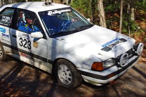 Erik Zenz / Dave Parps in their Mazda 323GTX on SS3 (Herman I)