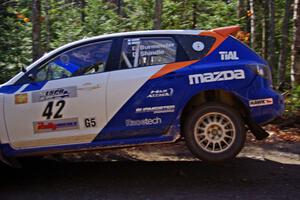 Eric Burmeister / Dave Shindle in their Mazda MAZDASPEED 3 on SS3 (Herman I)