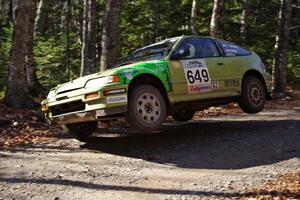 Cody Crane / Billy Irvin in their Honda CRX on SS3 (Herman I)