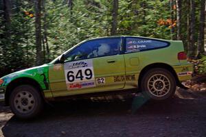 Cody Crane / Billy Irvin in their Honda CRX on SS3 (Herman I)