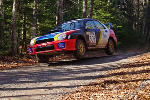 Janusz Topor / Michal Kaminski in their Subaru WRX STi on SS3 (Herman I)