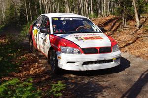 Jan Zedril / Jody Zedril in their Mitsubishi Lancer ES on SS3 (Herman I)