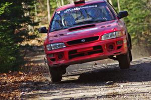 Dustin Kasten / Corina Soto in their Subaru Impreza on SS3 (Herman I)