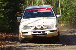 Colin McCleery / Jimmy Brandt in their Ford Merkur XR4Ti on SS3 (Herman I)