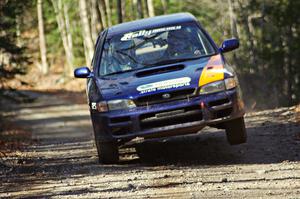 Chad Haines / Paul Oliver in their Subaru Impreza 2.5RS on SS3 (Herman I)