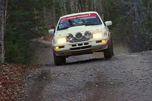 Colin McCleery / Jimmy Brandt in their Ford Merkur XR4Ti on SS5 (Herman II)