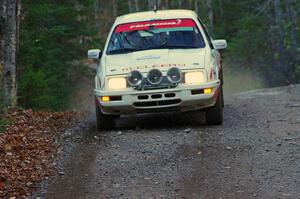 Colin McCleery / Jimmy Brandt in their Ford Merkur XR4Ti on SS5 (Herman II)