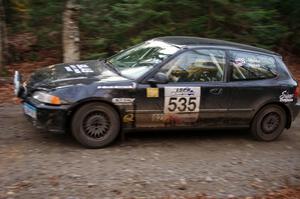 Silas Himes / Matt Himes in their Honda Civic on SS5 (Herman II)