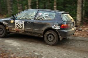 Silas Himes / Matt Himes in their Honda Civic on SS5 (Herman II)