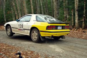 Mychal Summers / Ryan DesLaurier in their Mazda RX-7 on SS5 (Herman II)