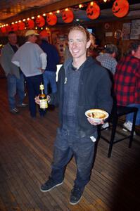 Paul Donlin relaxes with a bowl of chili and a beer at Hoppy's Bar after DNF'ing the event.