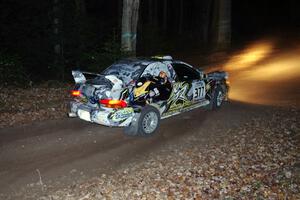 Mason Moyle / Gary Barton in their Subaru Impreza on SS8 (Bob Lake)