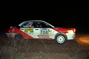 Jan Zedril / Jody Zedril in their Mitsubishi Lancer ES on SS10 (Far Point II)