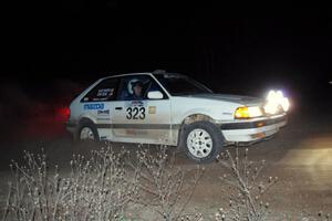 Erik Zenz / Dave Parps in their Mazda 323GTX on SS10 (Far Point II)