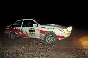 Mike Hurst / Jimmy Brandt in their Ford Merkur XR4Ti on SS10 (Far Point II)