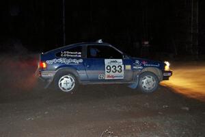 Chris O'Driscoll / Lori O'Driscoll in their Honda CRX on SS10 (Far Point II)