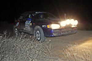 Chad Haines / Paul Oliver in their Subaru Impreza 2.5RS on SS10 (Far Point II)