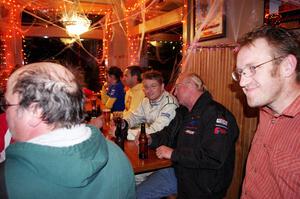 Ben Bradley (back turned), Chris Greenhouse (looking at camera), Matt Bushore's dad and Matt Bushore at The Downtowner.