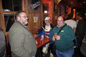 Jeff Secor, Jimmy Brandt and Ben Bradley at The Downtowner after the rally.