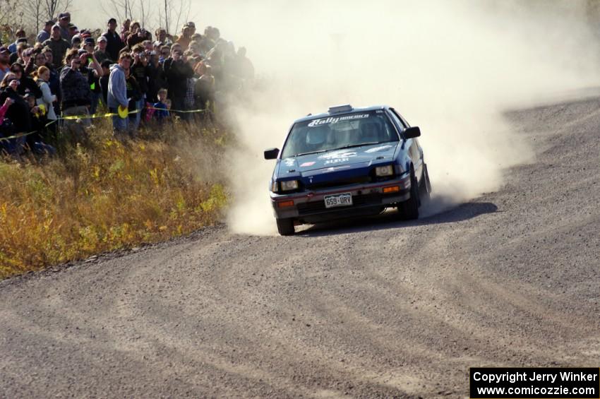 Chris O'Driscoll / Lori O'Driscoll in their Honda CRX on SS1 (Green Acres I)