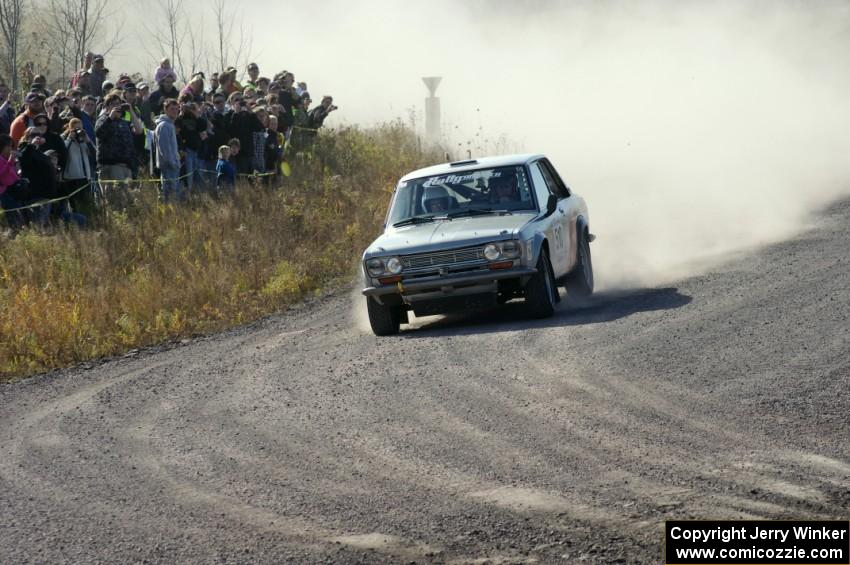 Jim Scray / Colin Vickman in their Datsun 510 on SS1 (Green Acres I)