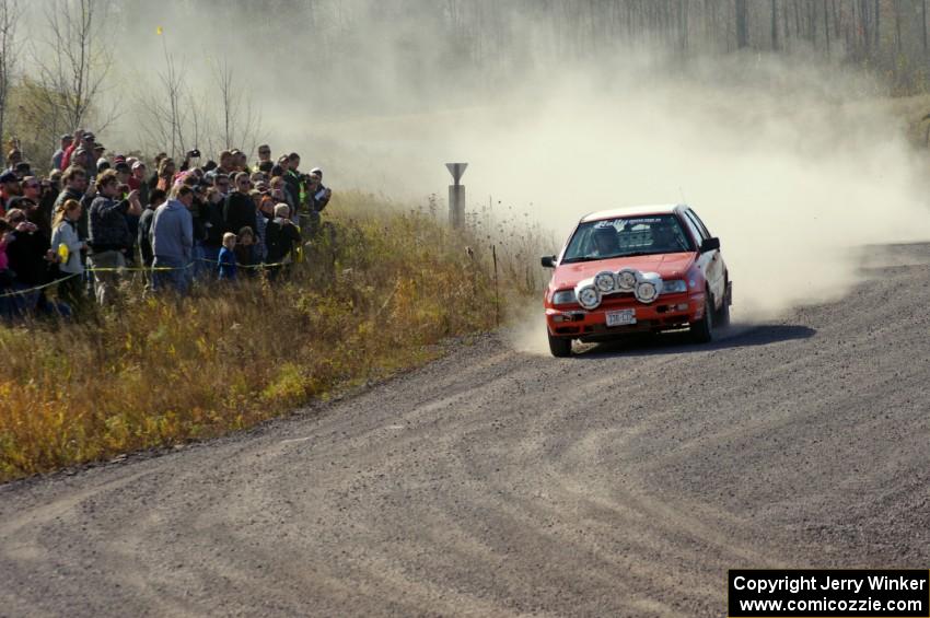 Mike Merbach / Ben Slocum in their VW Jetta on SS1 (Green Acres I)