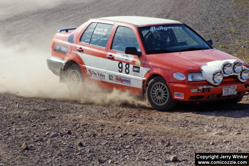 Mike Merbach / Ben Slocum in their VW Jetta on SS1 (Green Acres I)