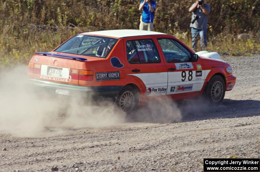 Mike Merbach / Ben Slocum in their VW Jetta on SS1 (Green Acres I)