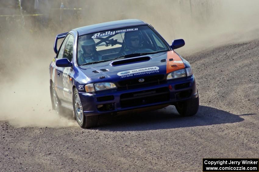 Chad Haines / Paul Oliver in their Subaru Impreza 2.5RS on SS1 (Green Acres I)