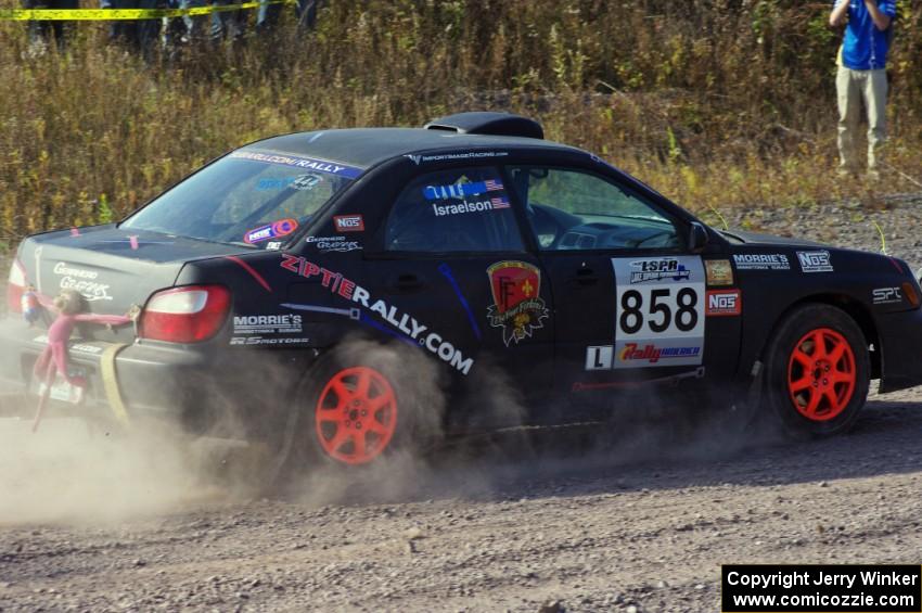 Anthony Israelson / Jesse Lang in their Subaru Impreza on SS1 (Green Acres I)