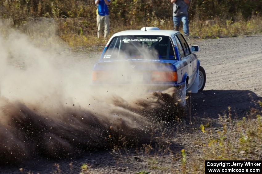 Scott Sanford / Joel Sanford in their BMW 325i on SS1 (Green Acres I)