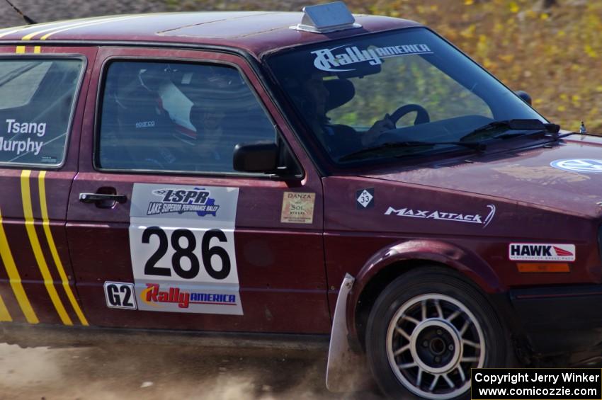 Sean Murphy / Ken Tsang in their VW GTI on SS1 (Green Acres I)