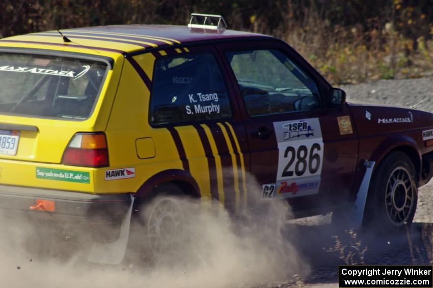 Sean Murphy / Ken Tsang in their VW GTI on SS1 (Green Acres I)