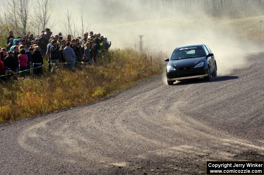 Pawel Dubina / Karol Dubina in their Ford Focus on SS1 (Green Acres I)