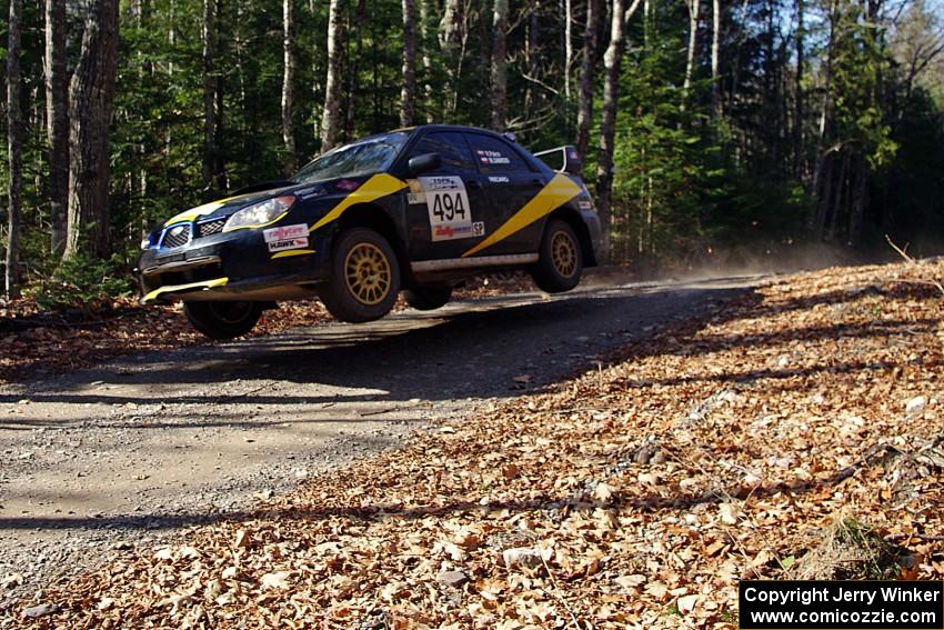 Roman Pakos / Maciej Sawicki in their Subaru WRX STi on SS3 (Herman I)