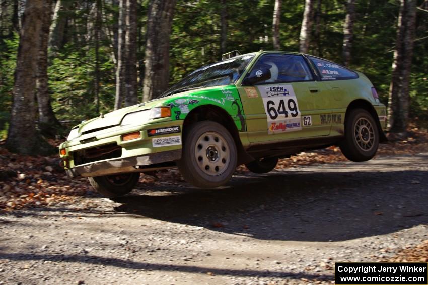 Cody Crane / Billy Irvin in their Honda CRX on SS3 (Herman I)