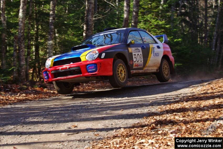 Janusz Topor / Michal Kaminski in their Subaru WRX STi on SS3 (Herman I)