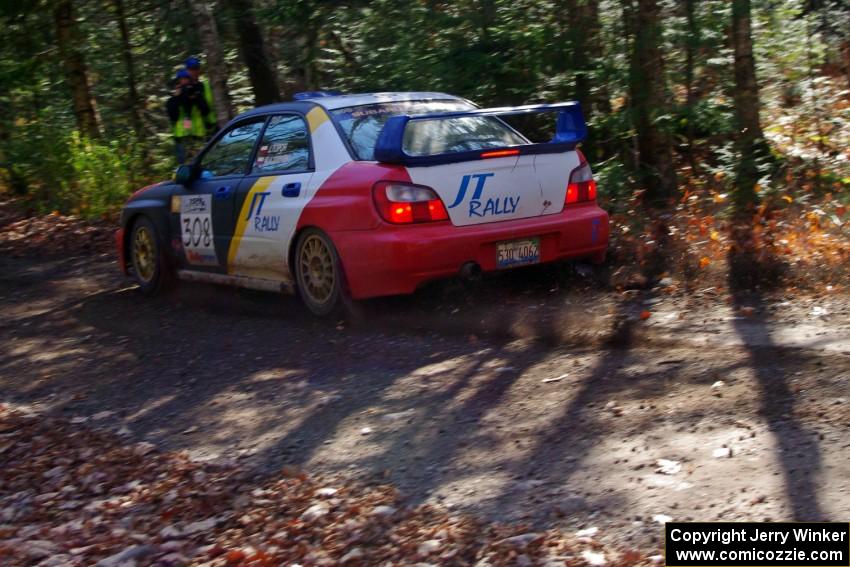 Janusz Topor / Michal Kaminski in their Subaru WRX STi on SS3 (Herman I)