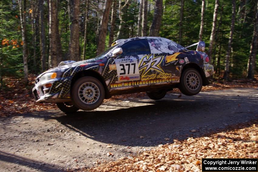 Mason Moyle / Gary Barton in their Subaru Impreza on SS3 (Herman I)