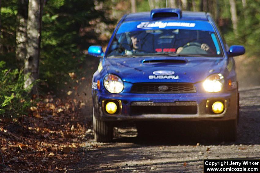 Dick Rockrohr / Dan Rockrohr in their Subaru WRX on SS3 (Herman I)