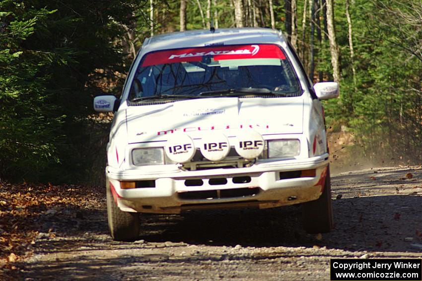 Colin McCleery / Jimmy Brandt in their Ford Merkur XR4Ti on SS3 (Herman I)