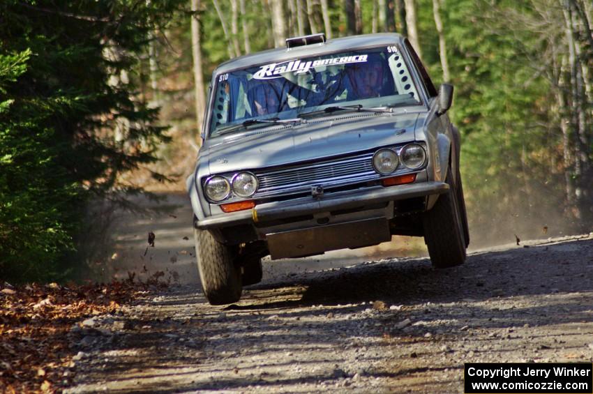 Jim Scray / Colin Vickman	in their Datsun 510 on SS3 (Herman I)