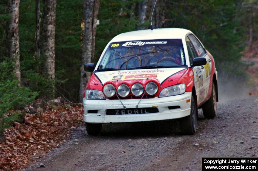 Jan Zedril / Jody Zedril in their Mitsubishi Lancer ES on SS5 (Herman II)