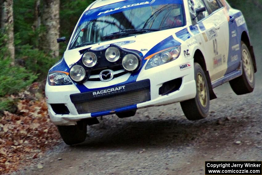 Eric Burmeister / Dave Shindle in their Mazda MAZDASPEED 3 on SS5 (Herman II)