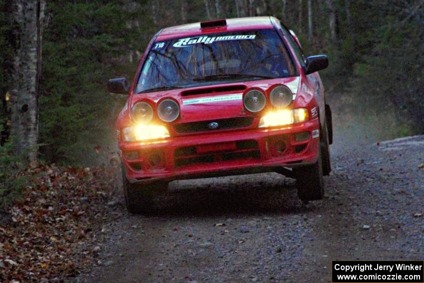 Dustin Kasten / Corina Soto in their Subaru Impreza on SS5 (Herman II)